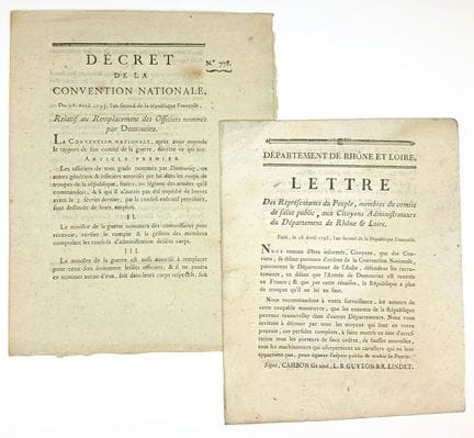 LA TRAHISON DU GÉNÉRAL DUMOURIEZ. 2 Documents : Le