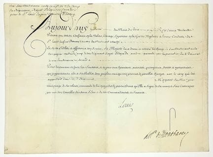 LOUIS XVI. ROYAL POLAND Regiment. Signed by King L