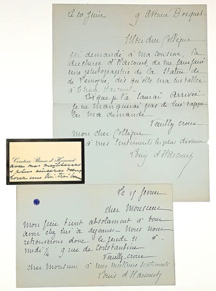 Louis d’HARCOURT, Général, (1922 – 2014). 2 Lettre