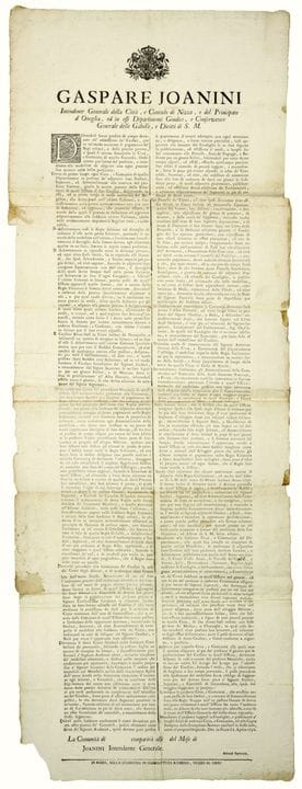 ALPES-MARITIMES. COMTÉ DE NICE. 1751. Gaspard JOAN