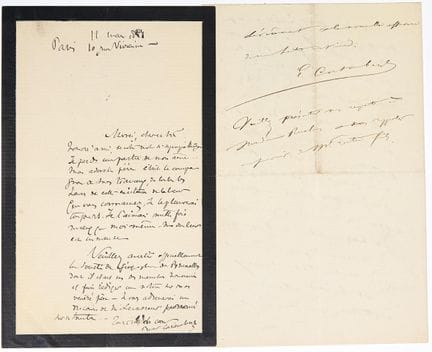 CORTAMBERT GÉOGRAPHES, Père et Fils. 2 Lettres : P