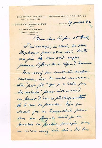 Paul CHACK (1876-1945, officier de Marine et écriv
