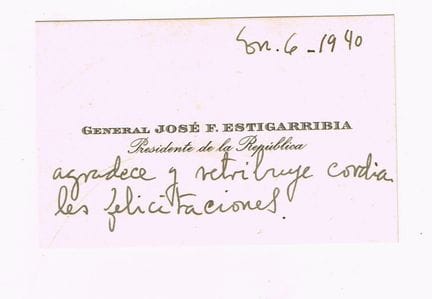 PARAGUAY – José Félix ESTIGARRIBIA (1888-1940, Pré
