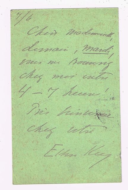 FEMINISME - Ellen KEY (1849-1926, femme de lettres