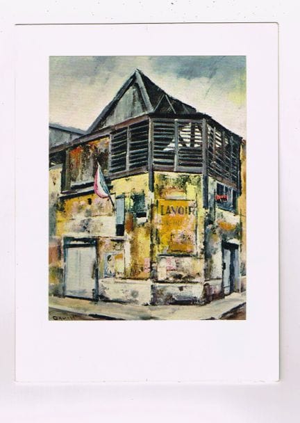 小木濑孝则（1901-1986，日本画家） / 1962年贺卡，4页插页（14×19厘米），封面印有