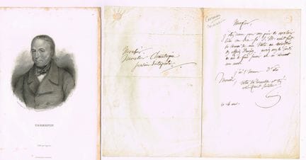 科尔梅宁（路易·玛丽·德·拉海·德·科尔梅宁，1788-1868，文学家兼政治家） / 亲笔签名信，