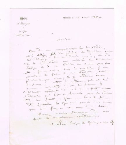 QUIMPER - René-Nicolas SERGENT (1802 – 1871, Evêqu