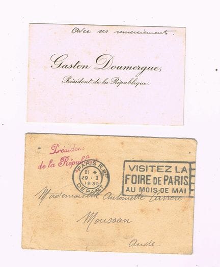 Gaston DOUMERGUE (1863-1937, Président de la Répub