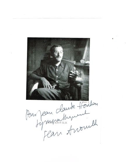 Jean ANOUILH (1910-1987, dramaturge) / Page de pro