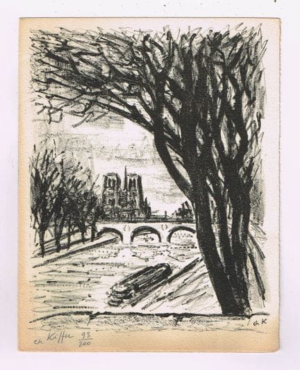 查尔斯·基弗（1902-1992，画家、版画家及海报设计师） / 由其亲笔签名并标注版次（93/20
