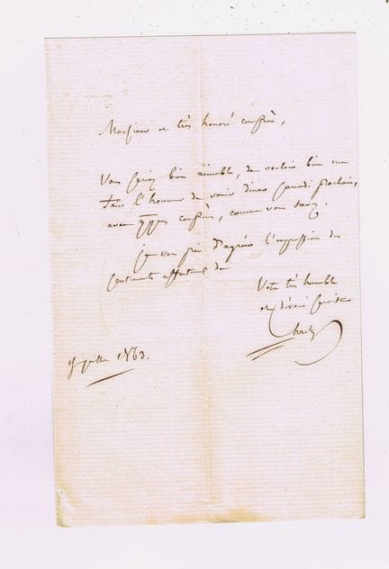 米歇尔·沙勒斯（Michel CHASLES，1793-1880，数学家，后世因其对亲笔签名的痴迷而