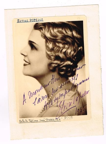 Elvire POPESCO (1891-1993, actrice) / Photographie