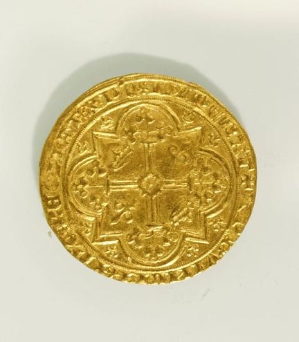法兰西王国——查理五世（1364-1380）
金质“法郎”硬币
重量 3.8 克