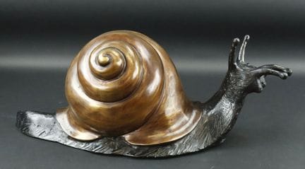 20th-Century School
"Snail," bronze and sheet meta