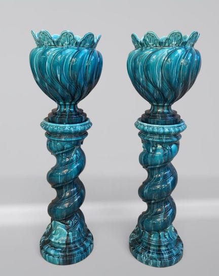 In the style of Clément MASSIER (1844–1911)
Pair o