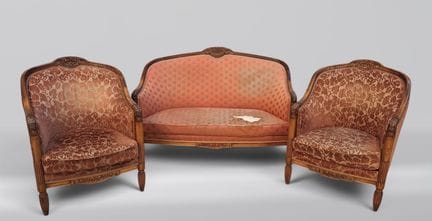 Art Deco living room furniture in a basket-shaped 