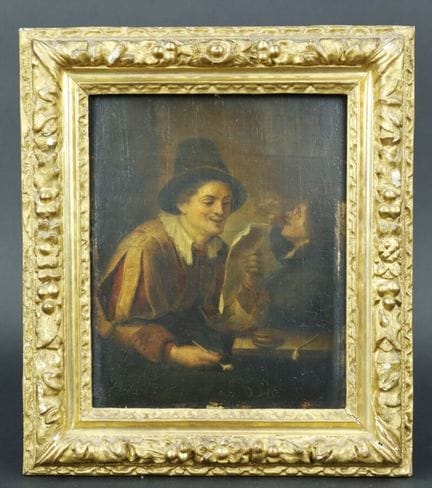 19th-Century School
"A Reader and a Smoker in a Ta