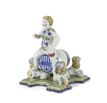 PICCOLA FONTANA IN MAIOLICA
raffigurante Bacco con