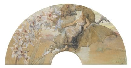 A. HAZARD
“Woman with Orchids and a Dragon”
Fan-sh