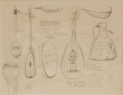19TH-CENTURY SCHOOL
“Arabic Guitars and Instrument
