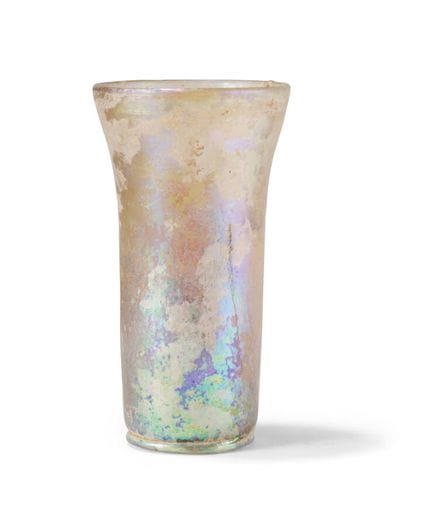 SET CONSISTING OF
a bottle and a cup. 
Clear glass