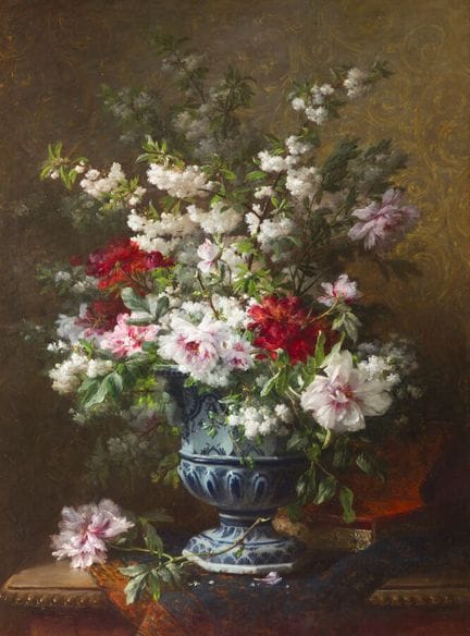 Eugène PETIT (1839–1886)
Peonies in a Vase on an E