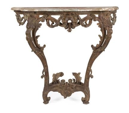 CARVED OAK CONSOLE TABLE
with openwork decoration 