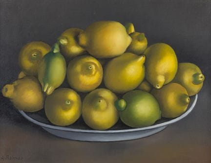 Georges ROHNER (1913–2000)
“Plate of Lemons,” 1977