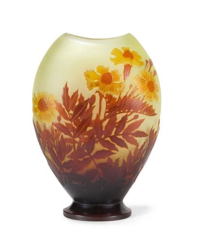 GALLÉ (1904-1936)
«Oeillets d'Inde»
Vaso ovoidale 