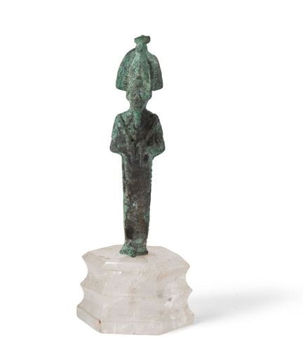 STATUETTE
depicting the god Osiris in mummy form. 