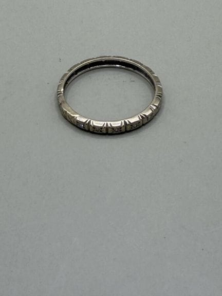 Fede nuziale in oro bianco 750 con piccoli diamant