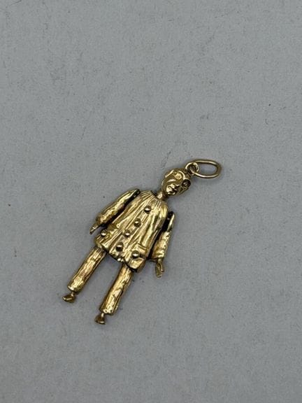 Anhänger aus 750er Gelbgold mit beweglichem Pierro