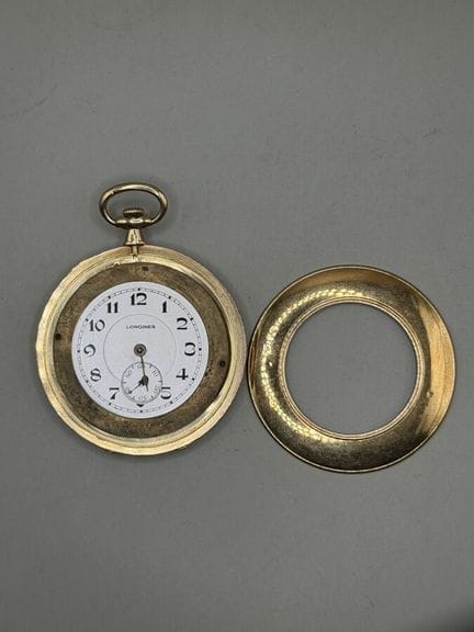Longines, orologio da tasca in oro giallo 750 mill