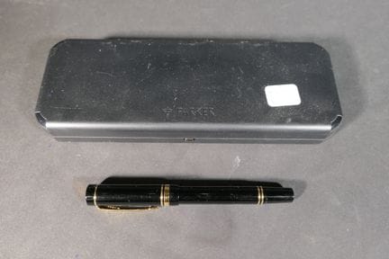 PARKER Duofold fountain pen, 1996, black, 750-th g