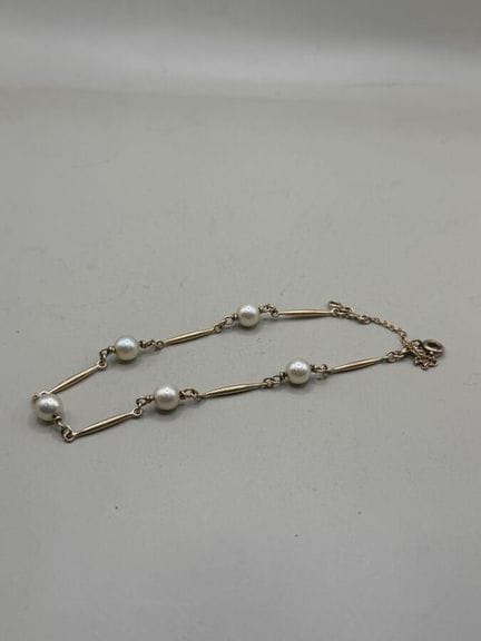 Armband aus 750er Gelbgold mit Spindelgliedern, be