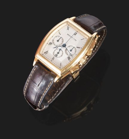 宝玑 Ref. 5460
编号 7786 1
18K黄金表带计时码表 (750)
表壳：桶形，旋入式