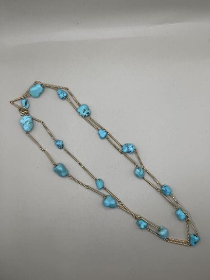 Collana lunga in oro giallo 750 con maglie a barre