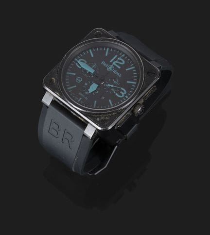 BELL ROSS BR 01-94
SBlu - 040/500
限量版 
带黑化不锈钢表链的计时