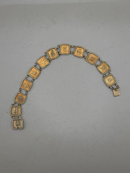Flexibles Armband aus 750er Gelbgold mit quadratis