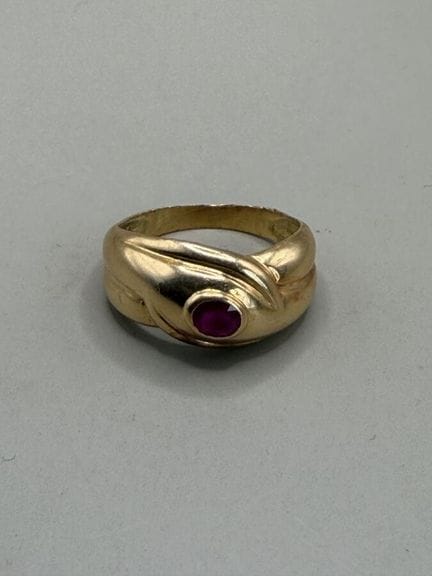 Anello a cerchio intrecciato in oro giallo 750, co