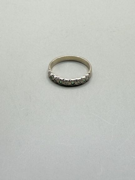 Mezzo anello in oro 750 con cinque diamanti e quat
