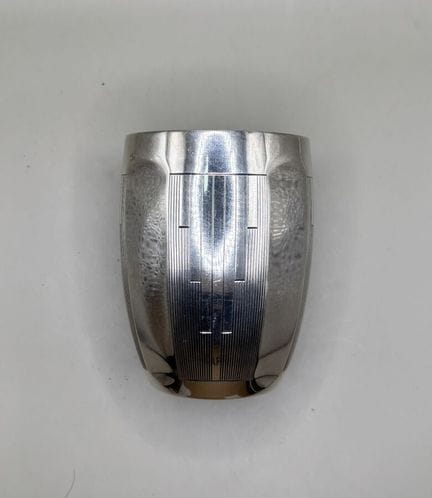 Art-déco-Timbale aus 950er Minerve-Silber, kantige