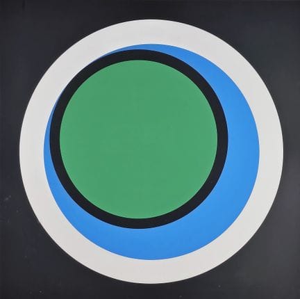 吉纳维耶夫·克莱斯（1935-2018）
《多色圆圈》。
丝网印刷作品，右下角签名，左侧标注版数17