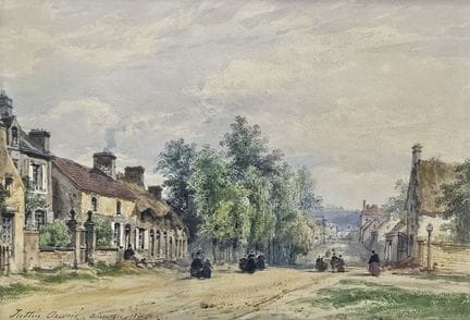 贾斯汀·皮埃尔·乌夫里埃（1806-1879）
《布里克贝克风景》，1866年。
水彩画，左下角署名