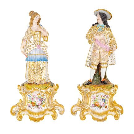 Galantes Paar. Figurenpaar aus „Vieux Paris“-Porze