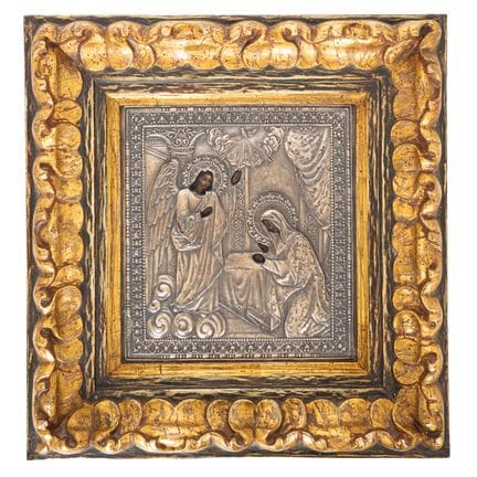 Orthodoxe Ikone, mit Temperafarben auf Holz gemalt