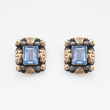 Pendientes en plata y vistas en plata dorada con s