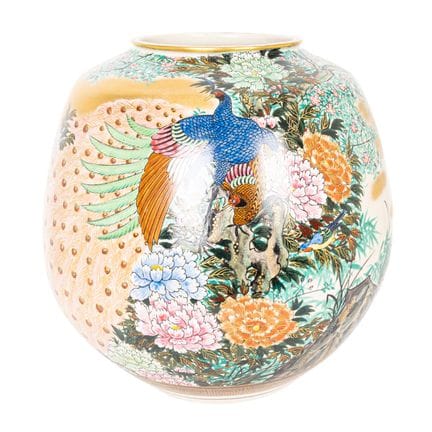 Vase aus japanischem Porzellan im Meiji-Stil mit B