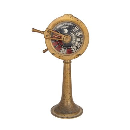 Miniatur-Nautischer Telegraf aus patinierter Bronz