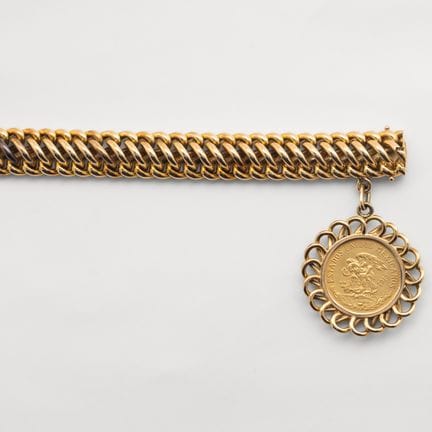 Pulsera semirrígida calada con eslabones centrales